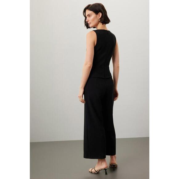 Black Halo Black Sloane Jumpsuit Size 8 with Lints and Minor Snags - Picture 2 of 9